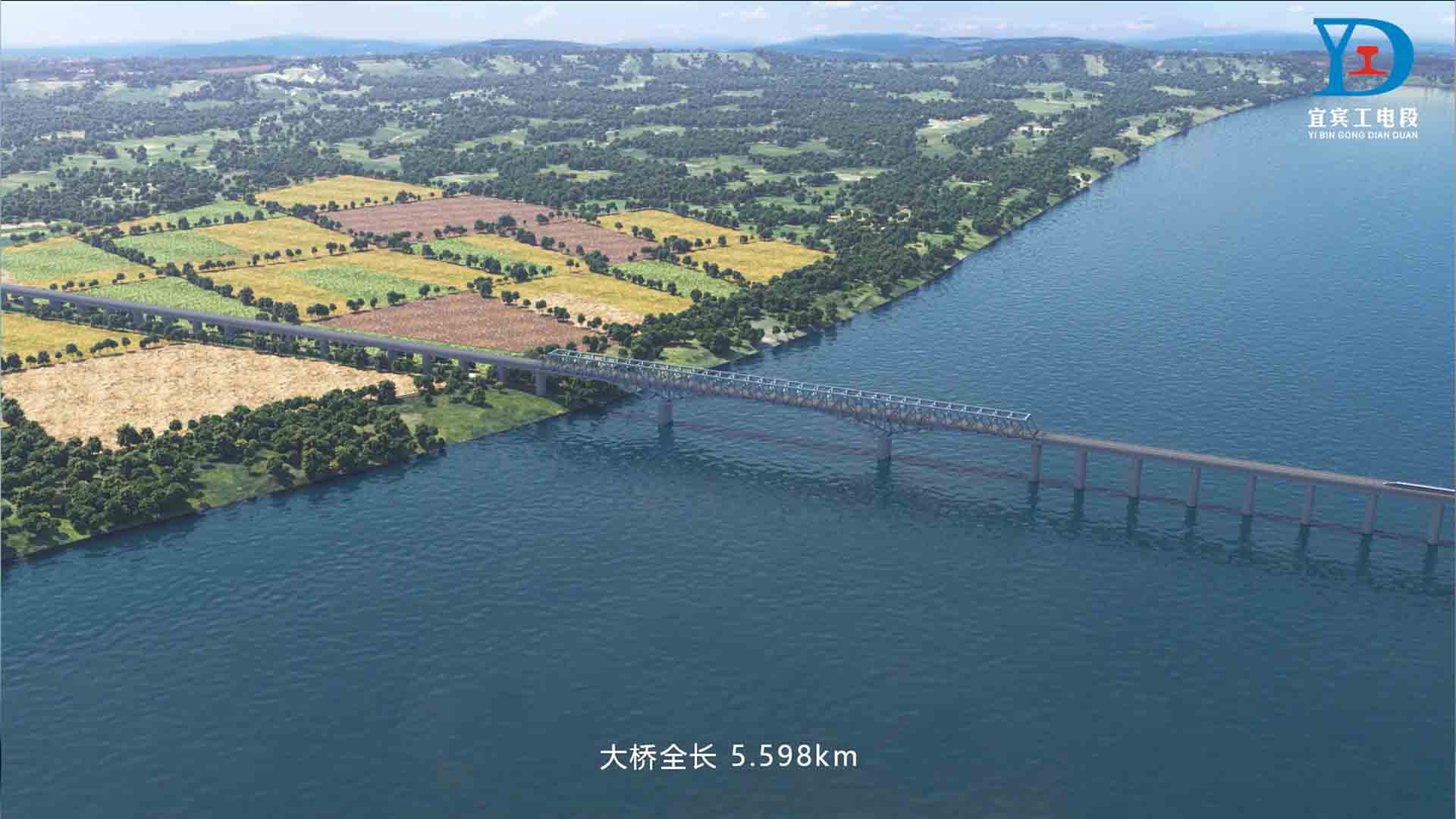 成贵铁路五通岷江特大桥-施工动画
